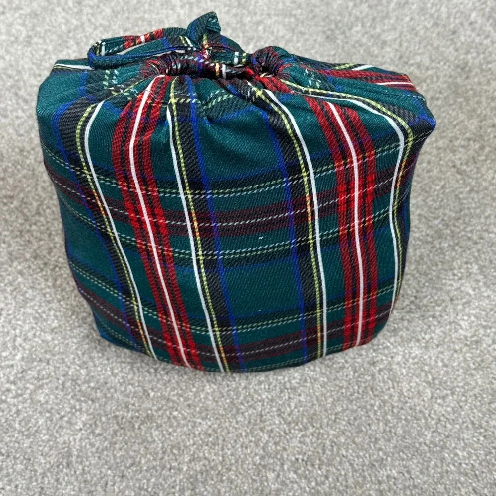 Posh Peanut Fitted‎ Crib Sheet Plaid Flannel Green Red White Blue
